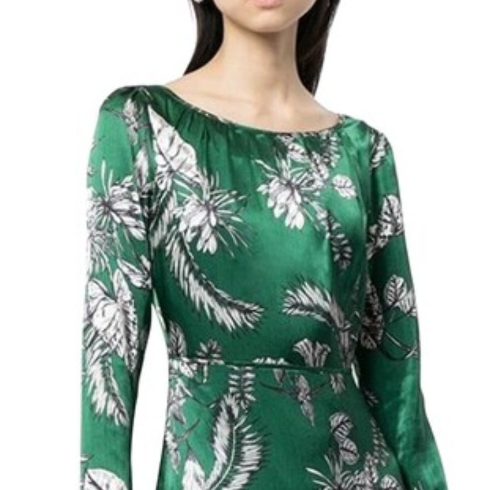 Marchesa Notte Asymmetric Flounce Cocktail Dress, Size 4